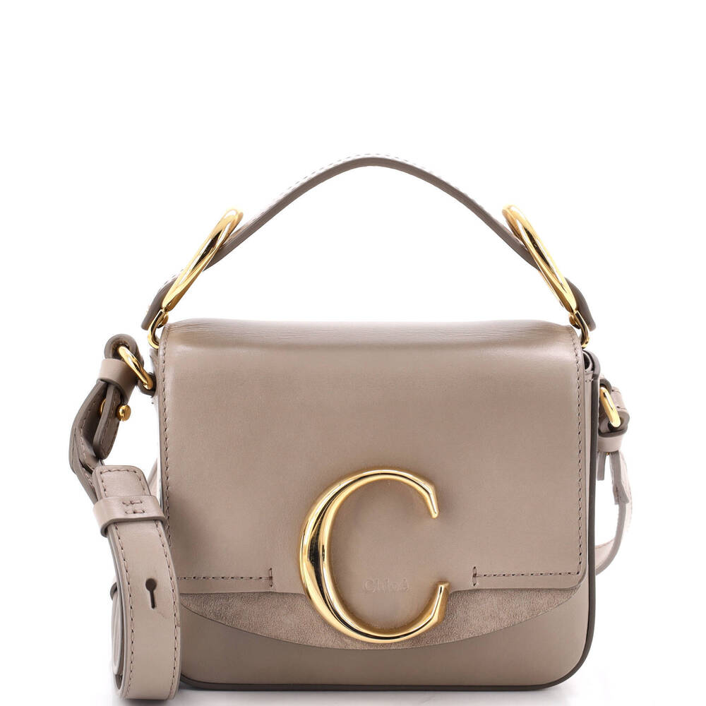 Chloe Mini C Flap Bag Leather